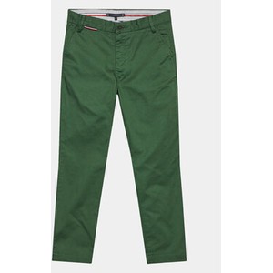 Zielone spodnie dziecięce Tommy Hilfiger dla chłopców