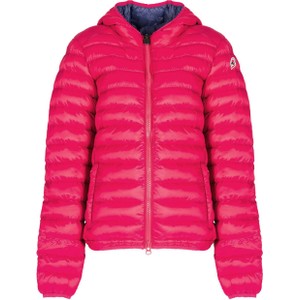Różowa kurtka ubierzsie.com w stylu casual z kapturem krótka