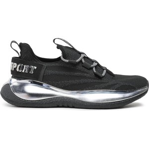 Czarne buty sportowe Plein Sport sznurowane w sportowym stylu
