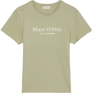 Zielona bluzka Marc O'Polo z okrągłym dekoltem w młodzieżowym stylu