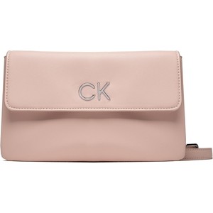 Różowa torebka Calvin Klein średnia w młodzieżowym stylu na ramię