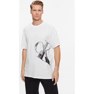 T-shirt Calvin Klein z krótkim rękawem z nadrukiem w młodzieżowym stylu