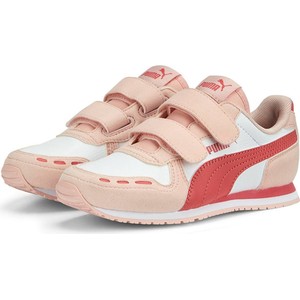 Różowe buty sportowe dziecięce Puma z zamszu
