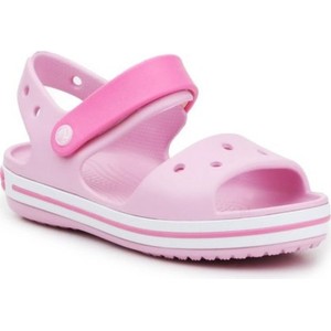 Różowe buty dziecięce letnie Crocs na rzepy