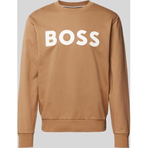 Brązowa bluza Hugo Boss z nadrukiem w młodzieżowym stylu