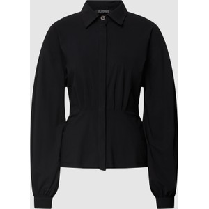 Czarna bluzka D´etoiles Casiope z długim rękawem w stylu casual z dekoltem w kształcie litery v
