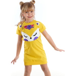 Żółta sukienka dziewczęca Deno Kids z bawełny