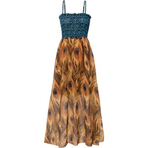 Sukienka bonprix w stylu casual z dekoltem w kształcie litery v maxi