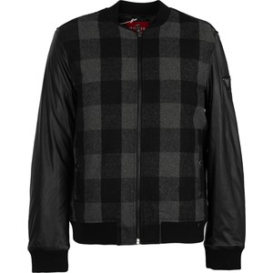 Czarna kurtka ubierzsie.com w stylu casual krótka z wełny