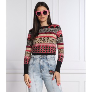 Sweter Desigual w bożonarodzeniowy wzór w stylu casual