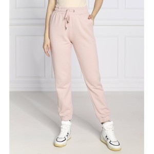 Różowe spodnie sportowe Pinko z dresówki