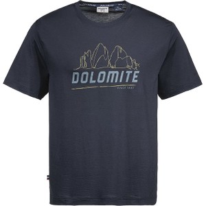 Niebieski t-shirt Dolomite z wełny