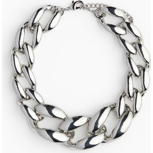 H & M & - Krótki łańcuszkowy naszyjnik - Srebrny