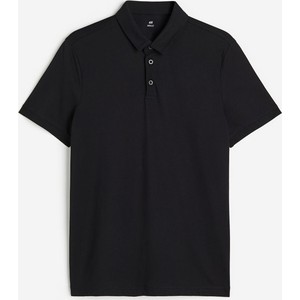 Czarny t-shirt H & M z krótkim rękawem w stylu casual