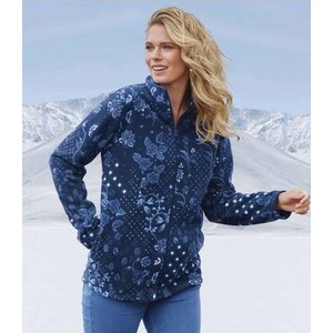 Granatowa bluza Atlas For Men z polaru w stylu casual