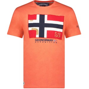 T-shirt Geographical Norway z krótkim rękawem w sportowym stylu