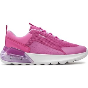 Różowe buty sportowe dziecięce Geox dla dziewczynek sznurowane