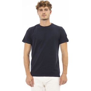 Niebieski t-shirt Baldinini Trend w stylu casual z krótkim rękawem