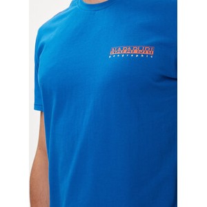 Niebieski t-shirt Napapijri z krótkim rękawem