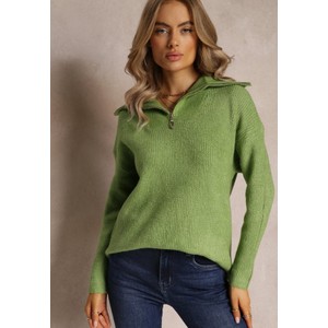 Zielony sweter Renee w stylu casual
