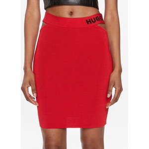 Czerwona spódnica Hugo Boss mini w stylu casual