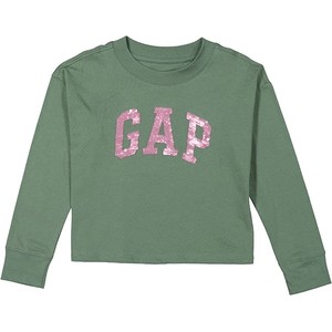 Zielona bluzka dziecięca Gap dla dziewczynek z bawełny