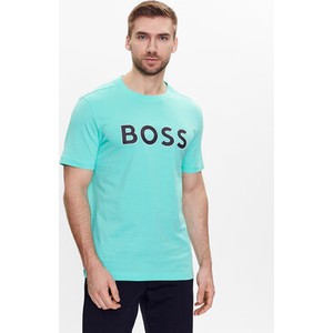 Niebieski t-shirt Hugo Boss w młodzieżowym stylu