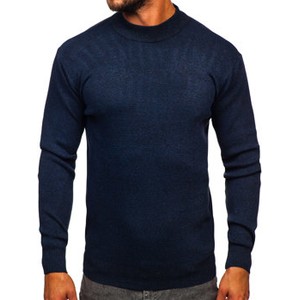 Granatowy sweter Denley w stylu casual