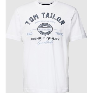 T-shirt Tom Tailor w młodzieżowym stylu z bawełny