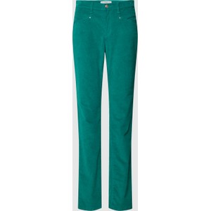 Zielone spodnie Brax ze sztruksu