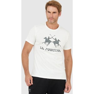 T-shirt La Martina z dżerseju w młodzieżowym stylu