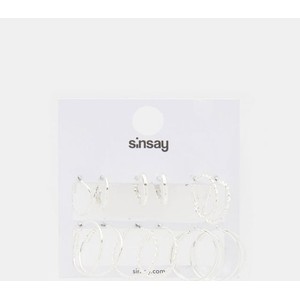 Sinsay - Kolczyki 6 pack - srebrny
