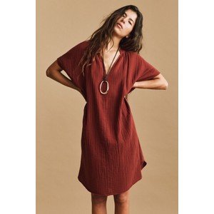 Czerwona sukienka H & M mini oversize