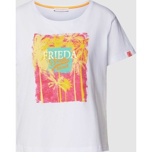 T-shirt Frieda & Freddies z nadrukiem z krótkim rękawem w młodzieżowym stylu
