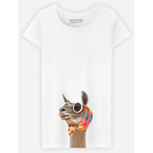 T-shirt Wooop z bawełny z krótkim rękawem z nadrukiem