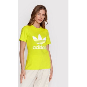 Żółty t-shirt Adidas w sportowym stylu