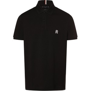 Czarny t-shirt Tommy Hilfiger z krótkim rękawem w stylu klasycznym z bawełny