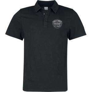 Czarna koszulka polo emp-shop.pl z bawełny z krótkim rękawem