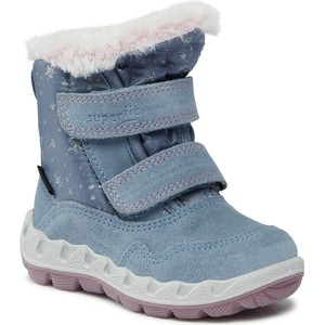Niebieskie buty dziecięce zimowe Superfit dla dziewczynek