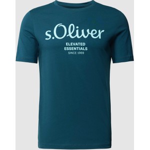 T-shirt S.Oliver z krótkim rękawem z bawełny w młodzieżowym stylu