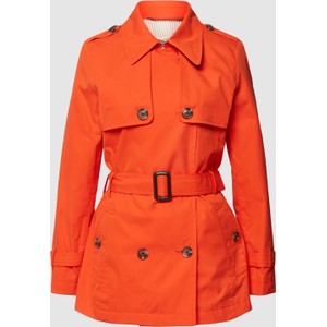 Pomarańczowy płaszcz Esprit w stylu casual z bawełny bez kaptura