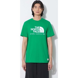 T-shirt The North Face z krótkim rękawem z nadrukiem z bawełny