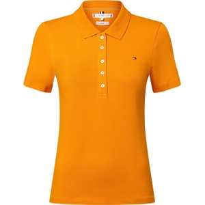 Pomarańczowa bluzka Tommy Hilfiger z krótkim rękawem