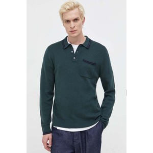 Zielony sweter Abercrombie & Fitch z dzianiny w stylu casual