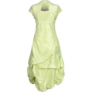 Zielona sukienka Fokus z krótkim rękawem rozkloszowana