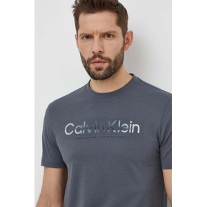 T-shirt Calvin Klein z bawełny z nadrukiem z krótkim rękawem