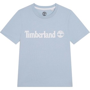 Niebieska koszulka dziecięca Timberland z bawełny