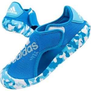 Niebieskie buty dziecięce letnie Adidas na rzepy