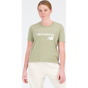Zielony t-shirt New Balance w stylu klasycznym
