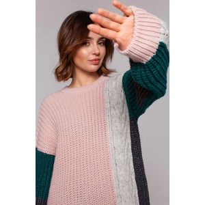Różowy sweter Be